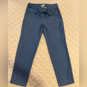 LOFT Chambray Tie-Waist Trousers